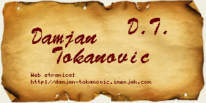 Damjan Tokanović vizit kartica
